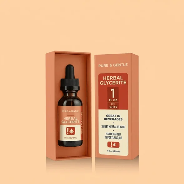 two piece hemp oil box with insert