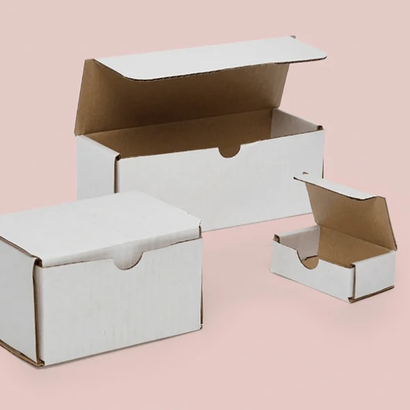 white plain tuck top mailer boxes